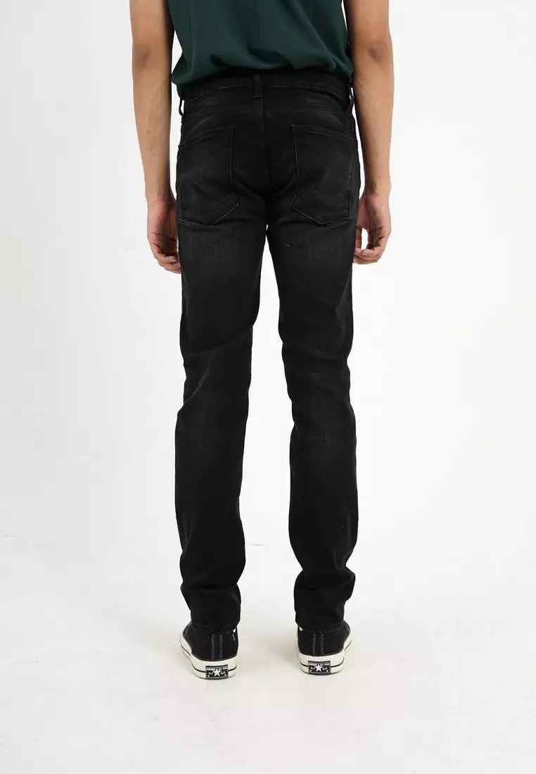 3Second Men's Long Skinny Jeans Wash Denim On C031024