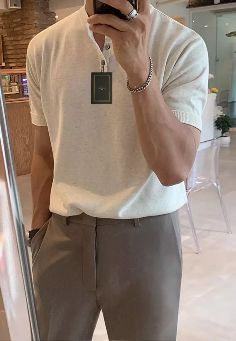 Slim Ice Silk Knit T-shirt‌ ‌MYQ8851