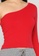 HOLLISTER red Festive One Shoulder Top 49F37AAED23BC1GS_2