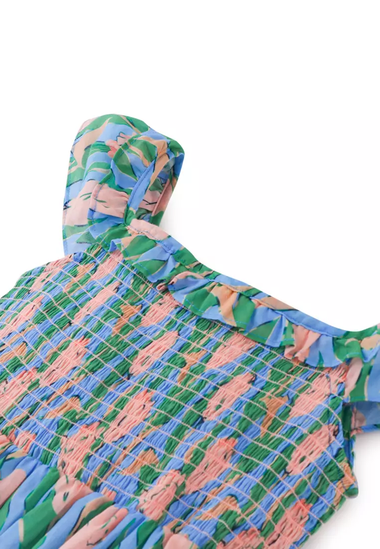 Regine Maxi Dress Charm With Smocked Bodice And Ruffles