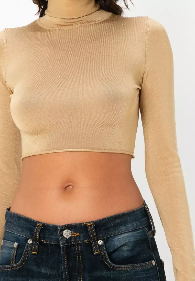 ZARA Cropped High Neck Sweater 2025 Buy ZARA Online ZALORA