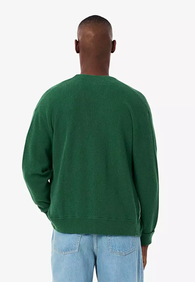 Relaxed Fit Carded Wool Cardigan