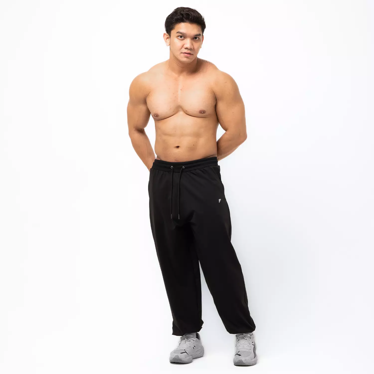 Baggy Pants Oversize Sports with Drawstring Black