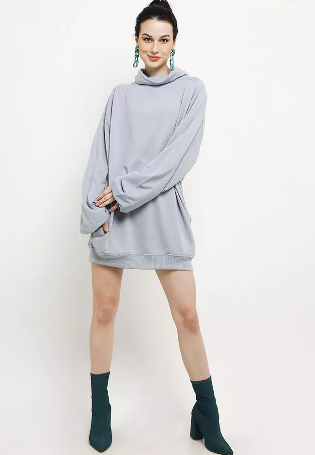 Sweater Long Sleeve Dress Turtleneck