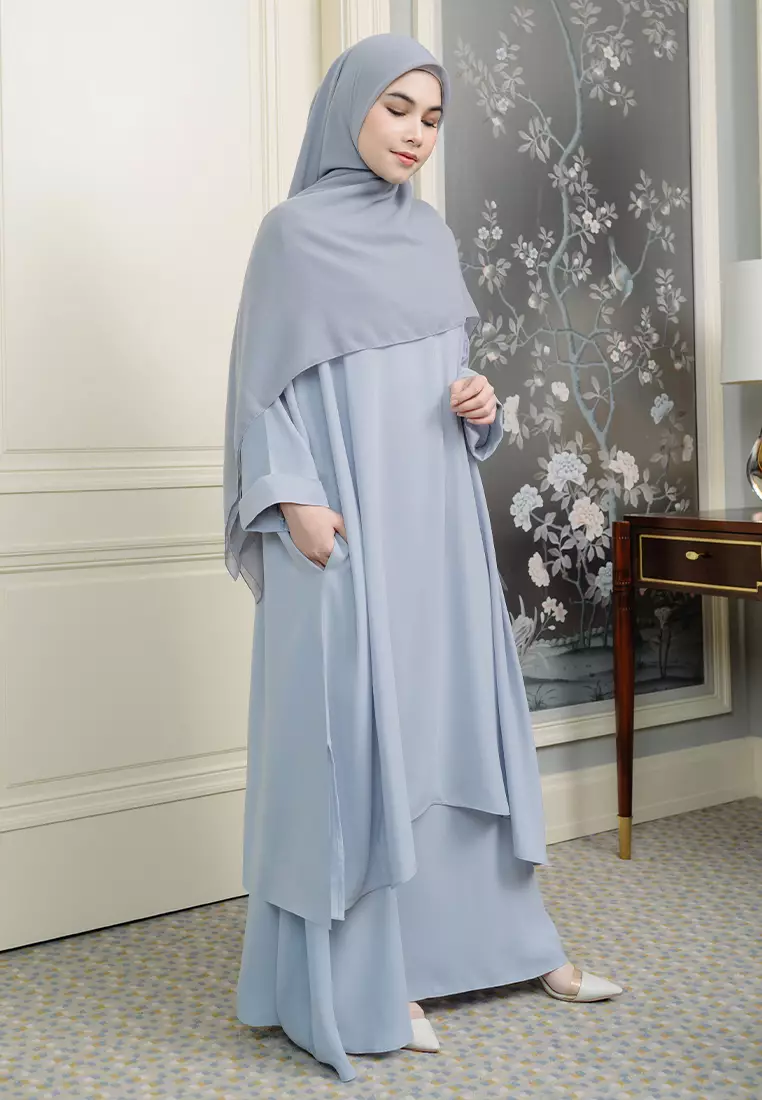 Haifa Tunik Set Blue Pastel