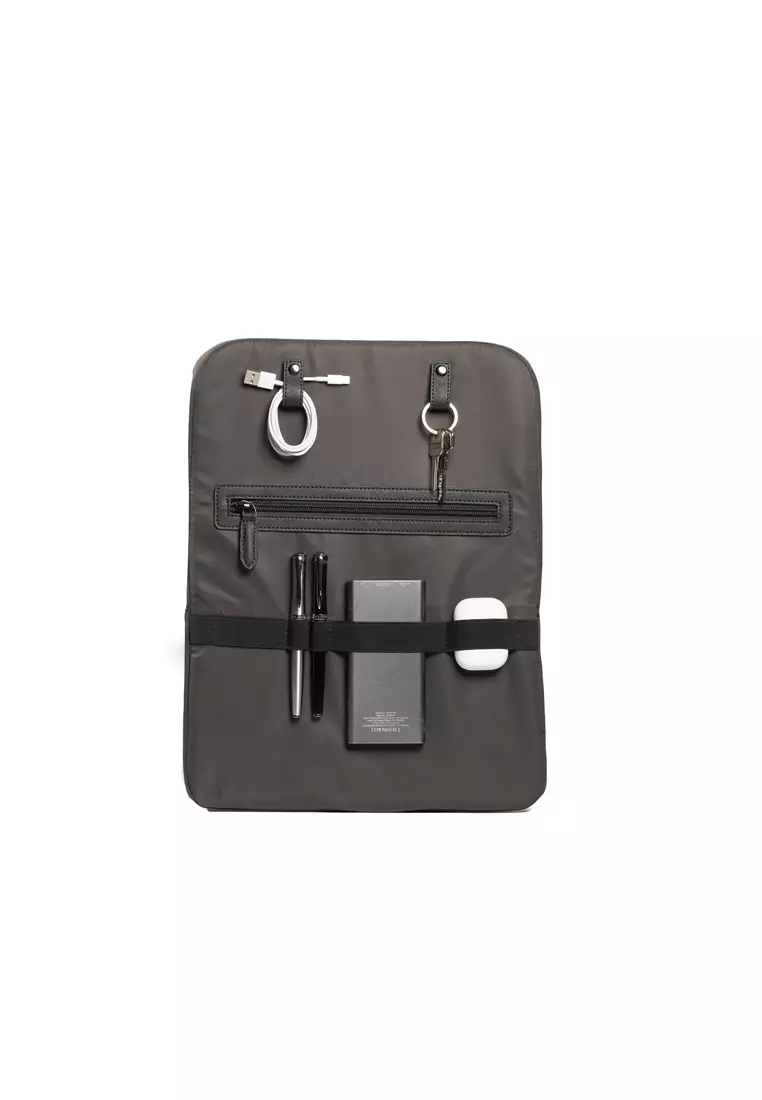 Earthen Recycled Leather Backpack - Black