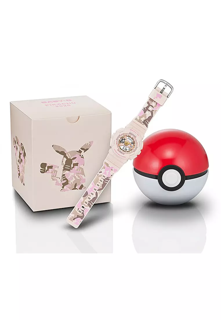 Casio Baby-G Pikachu - Jam Tangan Wanita - Rosegold - Resin Strap - BA-110PKC-4ADR