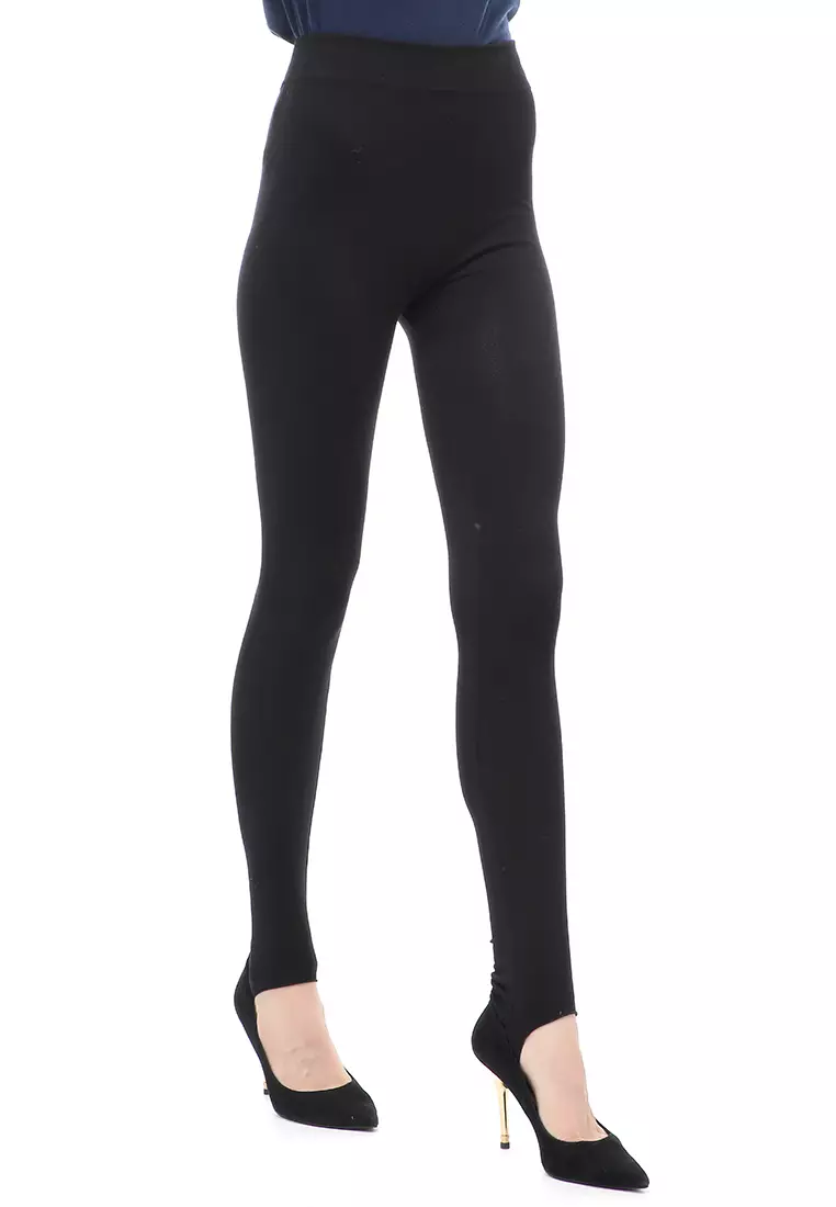 Rani Celana Legging Wudhu Muslimah Bawahan Wanita Polos Relaxed Fit - Hitam