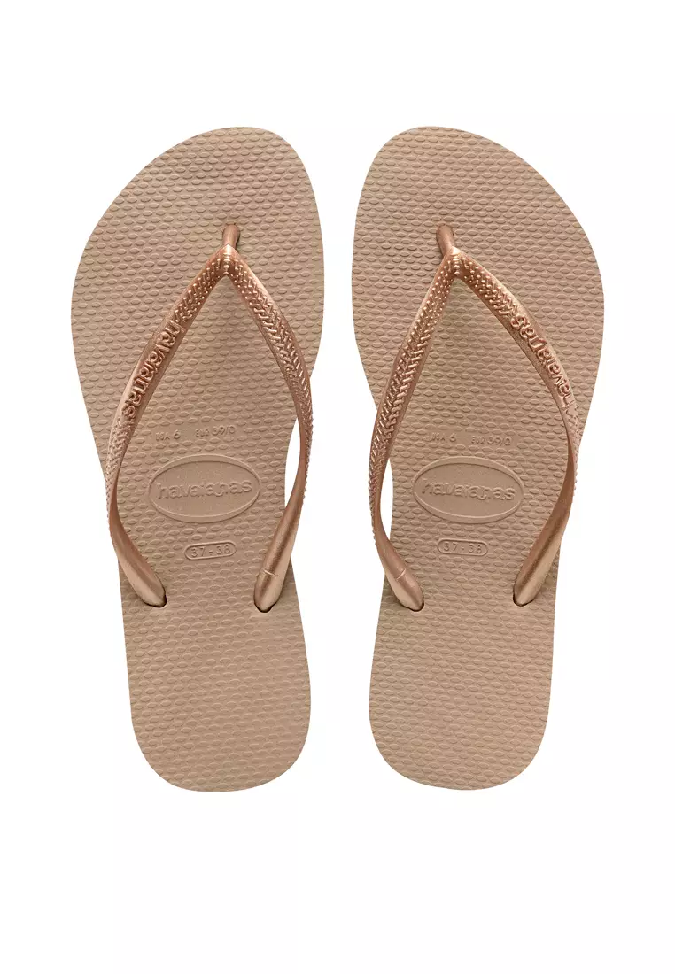 Havaianas gold hot sale flip flops