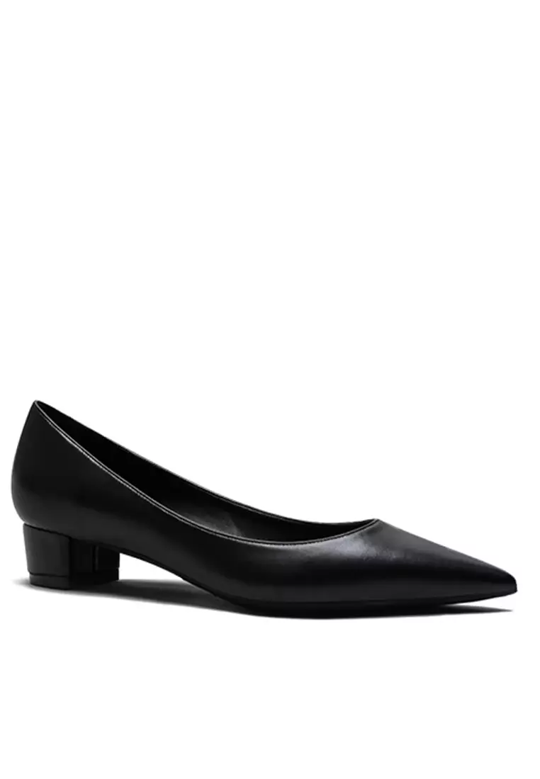 3CM Uniform Pointed Low Heel Shoes HZL231