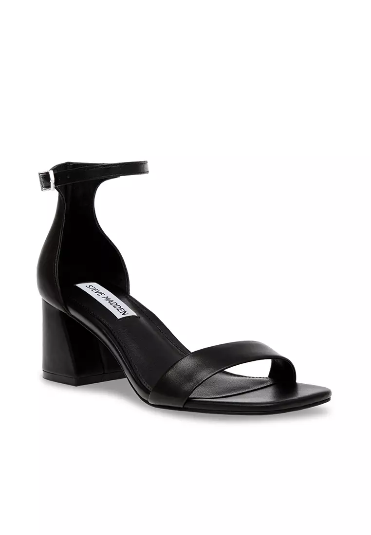 Buy Steve Madden EPIX BLACK LEATHER SANDALS Online | ZALORA Malaysia