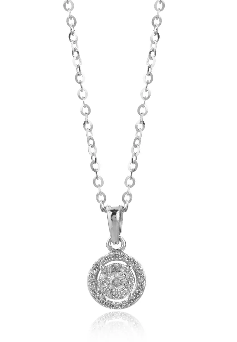 White gold diamond necklace on sale womens