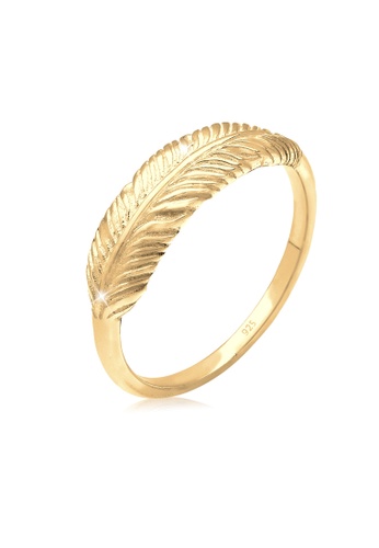 ELLI GERMANY gold Ring Feather Wing Boho Trend Gold Plated 05220AC7C36CDEGS_1