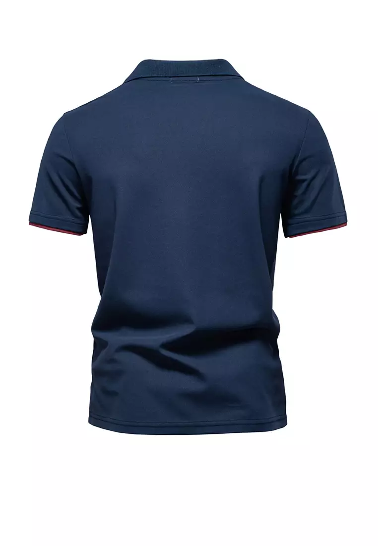 Color Matching Embroidery Polo Shirt AX-PL7002