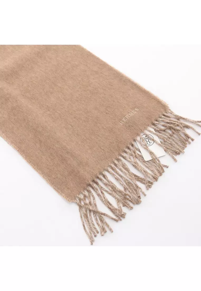 Pre-Loved Hermès Lectoverso Scarf beige Scarf cashmere beige