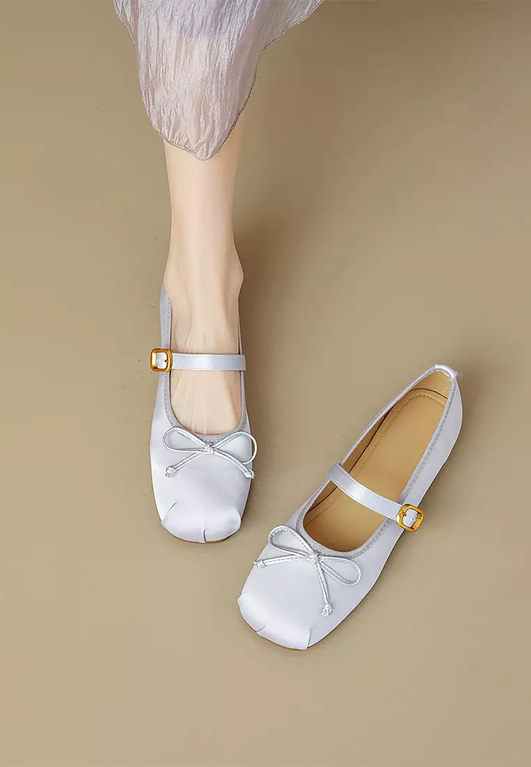 Bow Round toe Strap Flat Shoes WW222-6