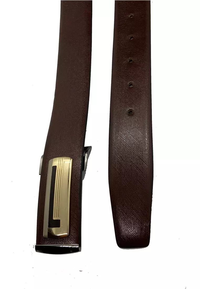 Leather Belt Men - Luxury Designer Belt Exclusively Designed Buckles - Premium Quality Leather - Business Evening Designer Wear -LUX01 Brown Belt - Oxhide