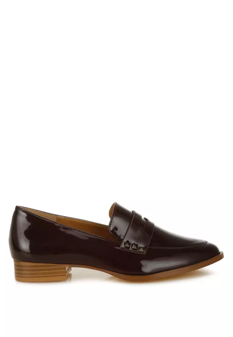 Discount on Rag & CO.  shoes - SKU: Patent Pleather Penny Loafers in Brown