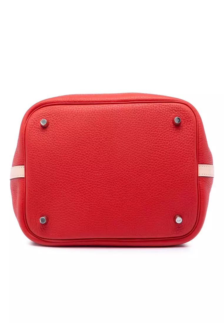 Pre-Loved Hermès Bicolor Clemence And Swift Picotin Lock 22