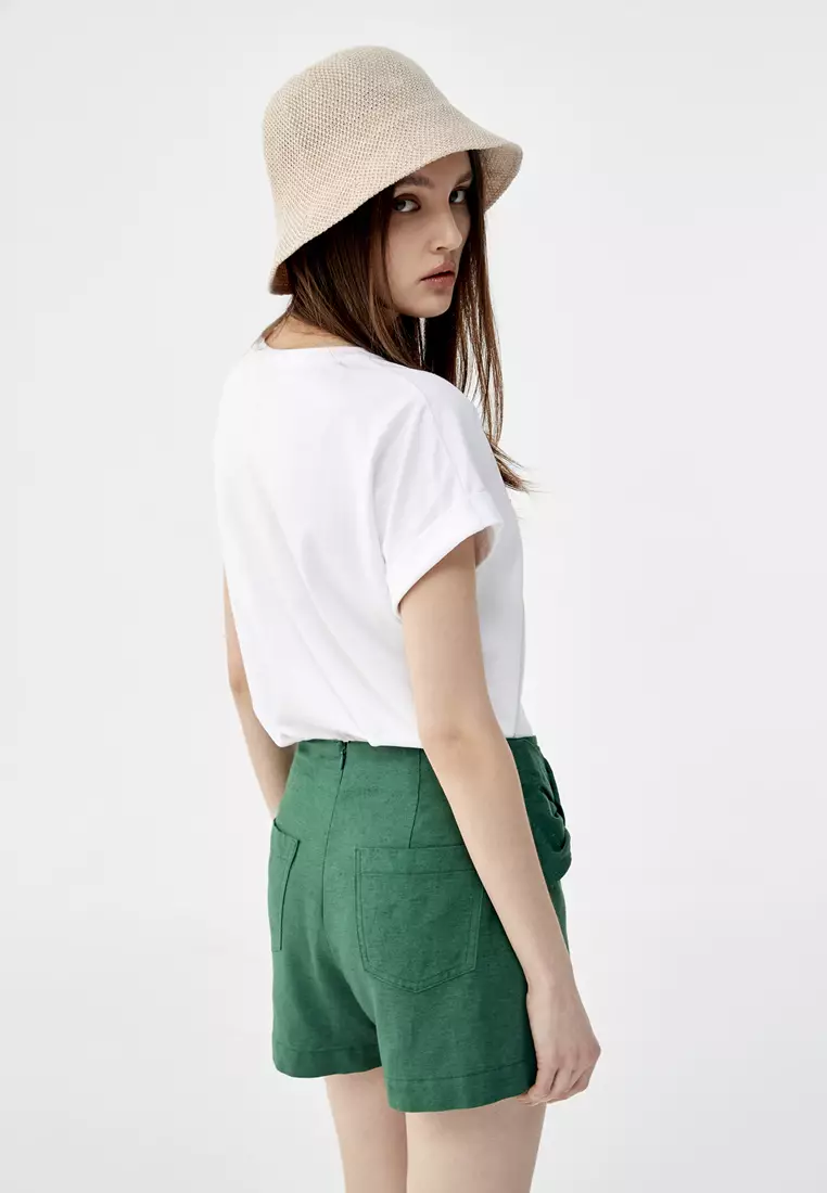 Side Knot Asymmetrical Skorts