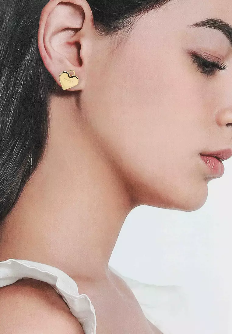 Guess love hot sale heart earrings