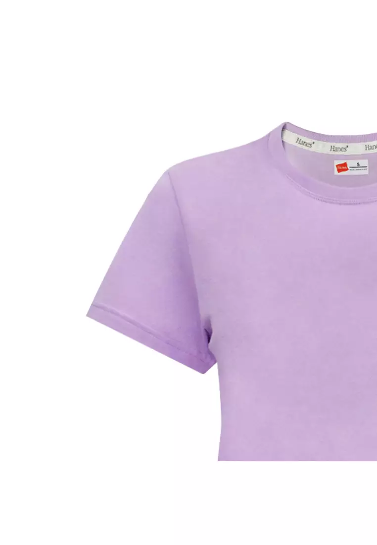 Ladies Purple Round Neck T-Shirt