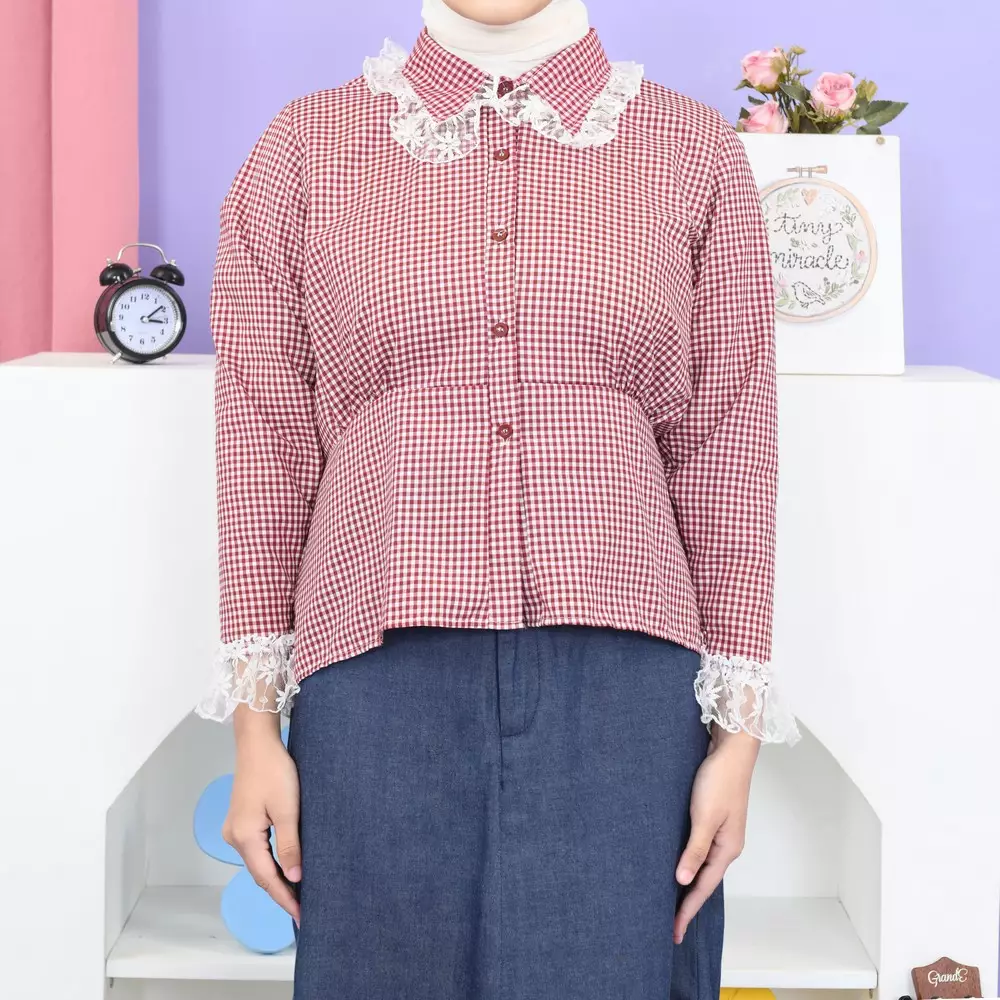 Abiya Blouse - Maroon M19781 R44S4