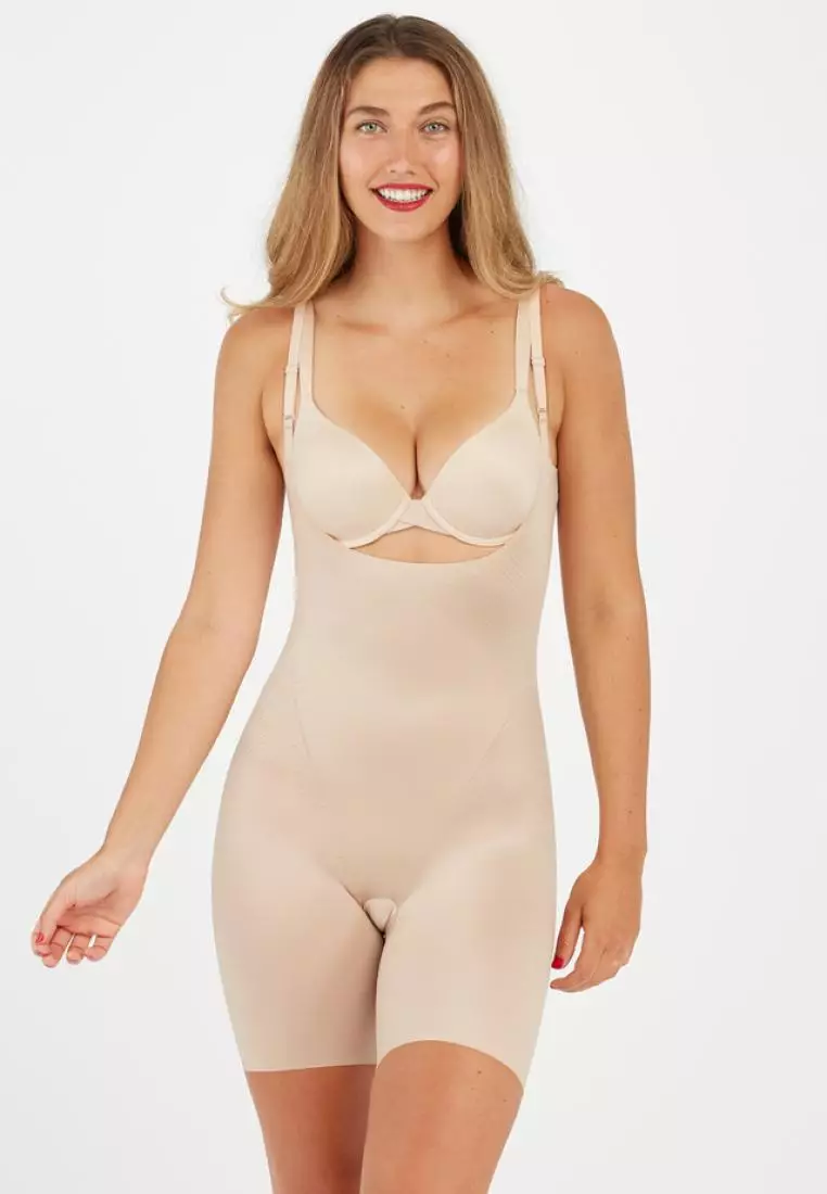 Spanx Thinstincts® 2.0 Open-Bust Mid-Thigh Bodysuit - Shapewear from   UK