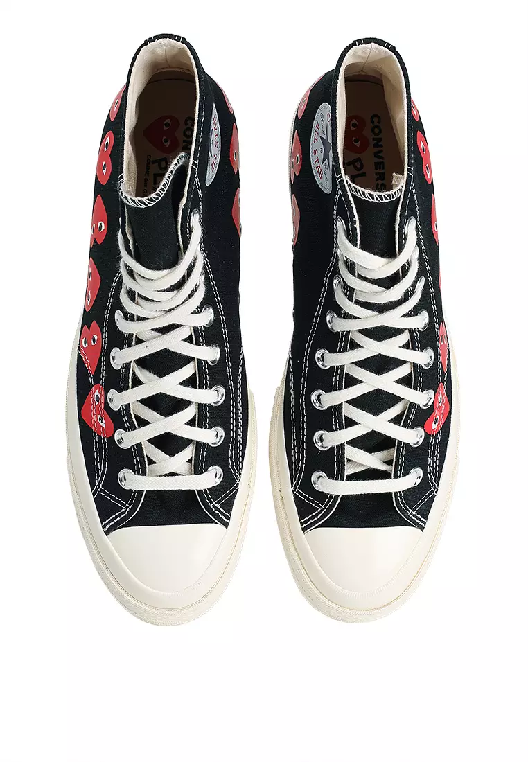 Buy CDG Play Chuck 70 Multi Heart High-Top Sneakers (bl) 2025