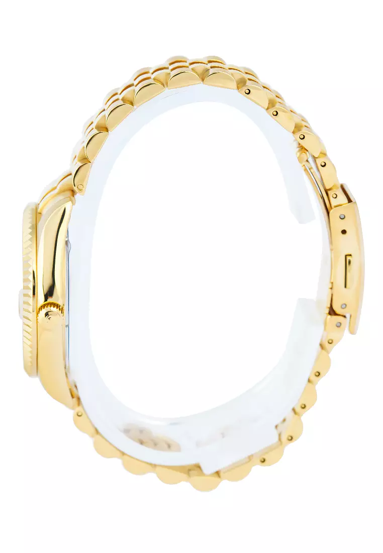 Alexandre Christie Sapphire - Jam Tangan Wanita - Gold - Stainless Steel - 5013LDBGPIV