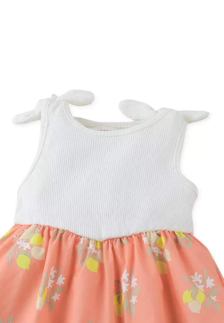 Baby Josette Ribbed Top And Poplin Dress