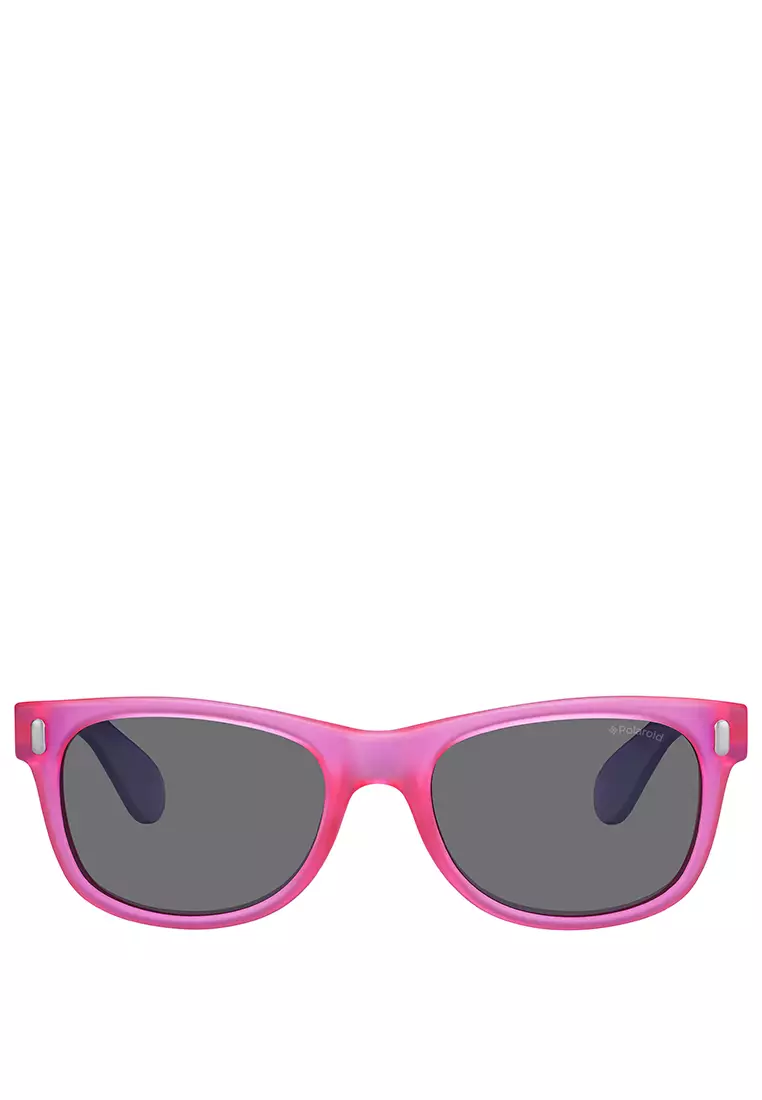 Polaroid Kids Sunglasses P0115-IUB-Y2, RECTANGULAR Shape with VIOLET PINK FLUO Color
