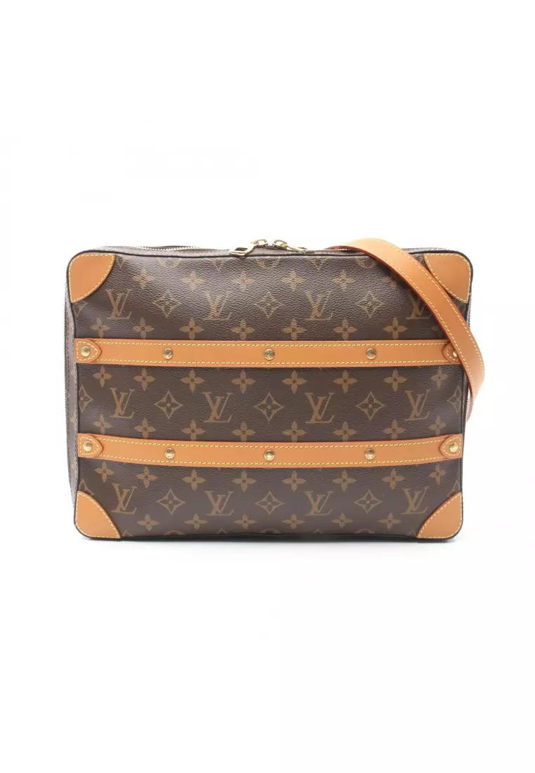 Louis Vuitton Monogram Soft Trunk Shoulder Bag M44660 Gold Metal Brown [Used] [Authentic Guaranteed]