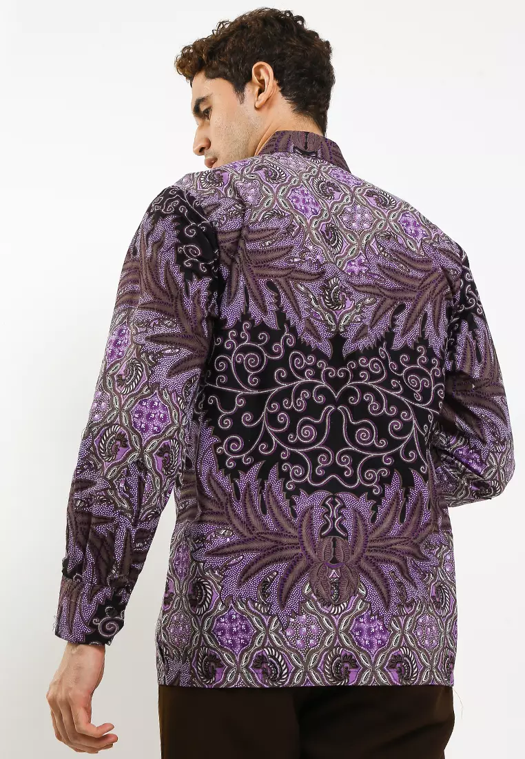Noshad Kemeja Batik Premium Pria Casual Modern Lengan Panjang