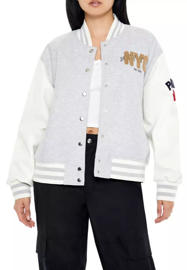 Forever 21 letterman jacket sale