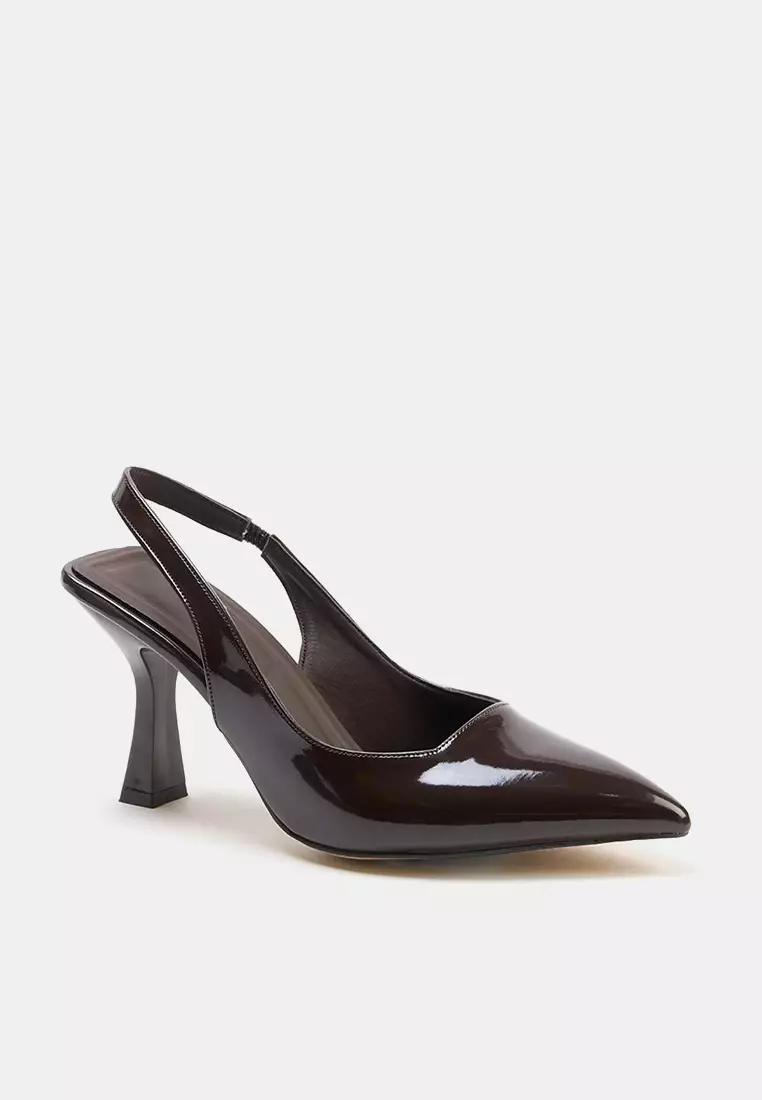 Pointed Toe Slingback Heels