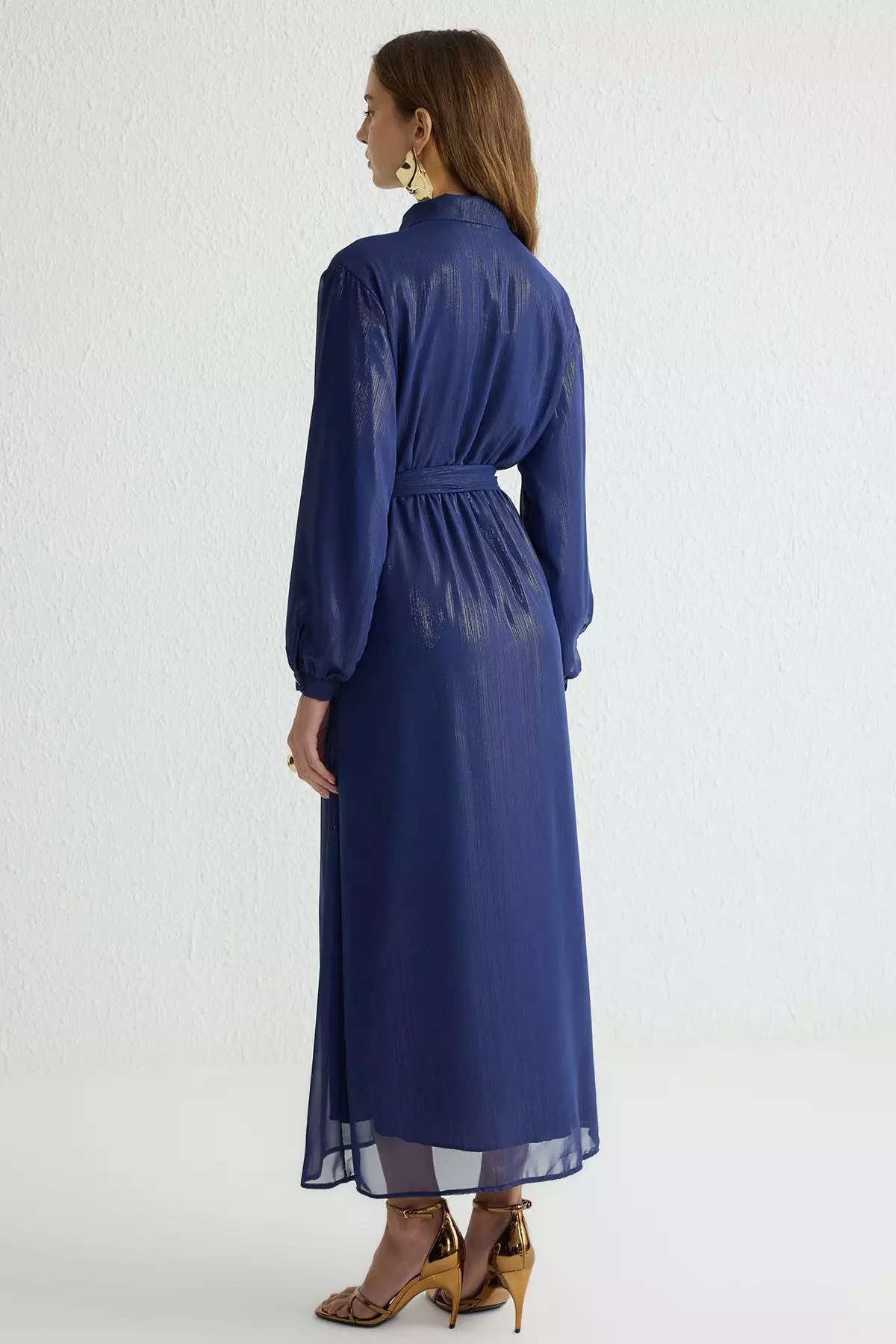 Buy Trendyol MODEST Glittery Woven Dress 2026 Online | ZALORA