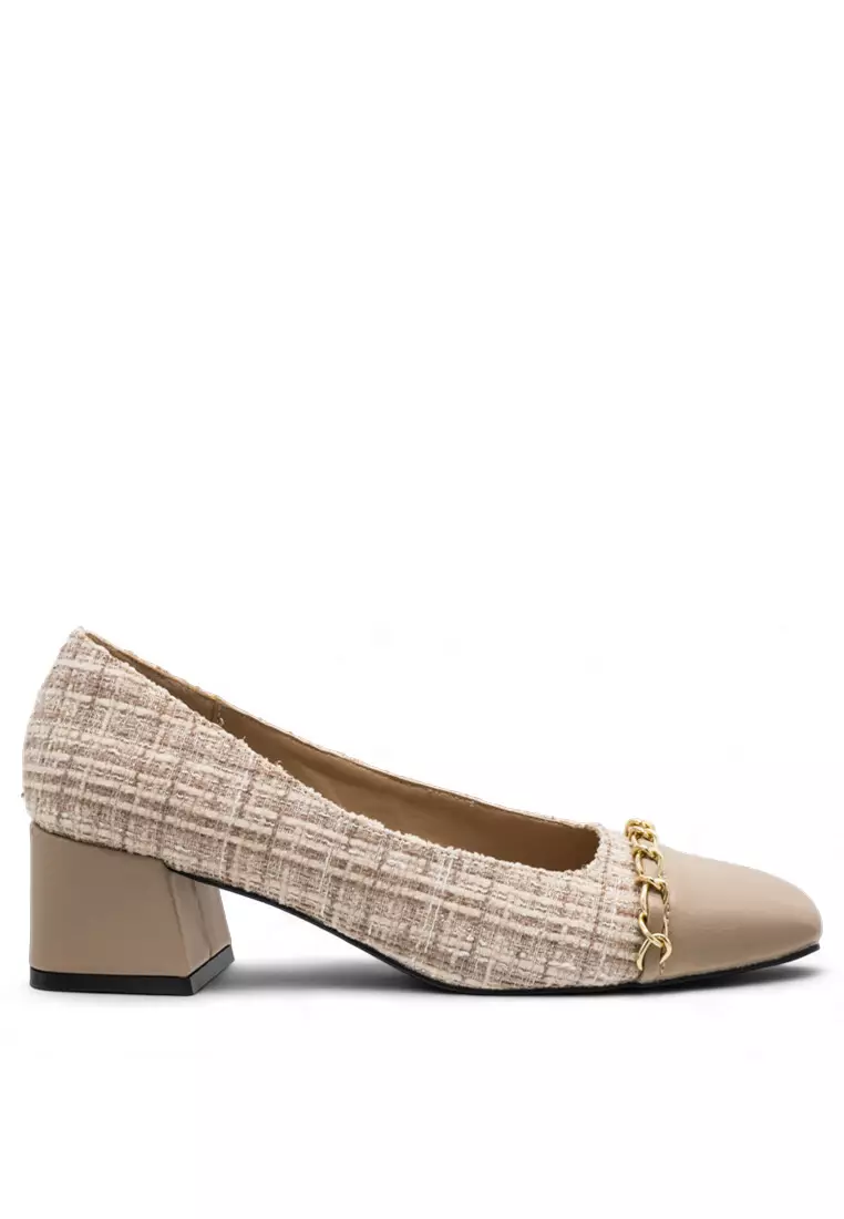 Discount on Noveni  shoes - SKU: Noveni Women Slip On Faux Suede Business Heels - 240390170