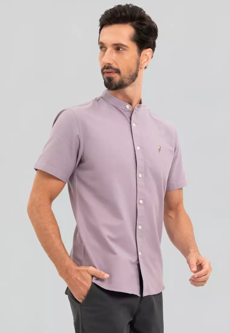 Polo Haus - Men’s Cotton Mix Signature Fit Mandarin Collar MBSSE003