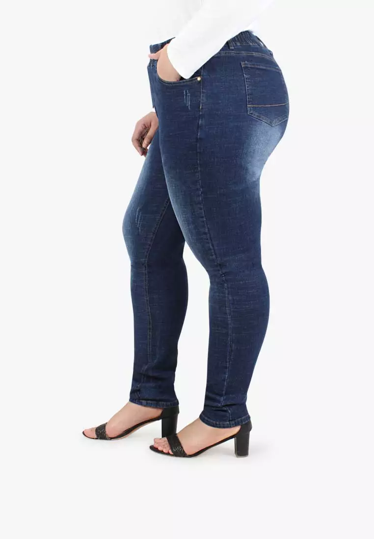 Avenue Women's Plus Size Butter Denim Skinny Stretch Jeans - Petite