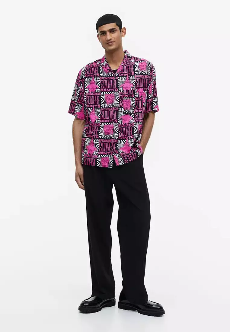 Buy H&M Relaxed Fit Patterned Resort Shirt Online