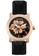 EGLANTINE 黑色 and 粉紅色 EGLANTINE® Bauhinia 皮革錶帶上的玫瑰金鍍金精鋼石英手錶 3FD23ACECA0E1DGS_1