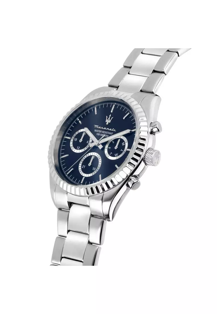 【2 Years Warranty】Maserati Competizione 43mm Men's Quartz Watch + Bracelet R8853100047