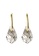 Her Jewellery gold Comet Droplets Earrings (Light Grey, Yellow Gold)  - Made with Swarovski Crystals 2D17BAC4AED399GS_1