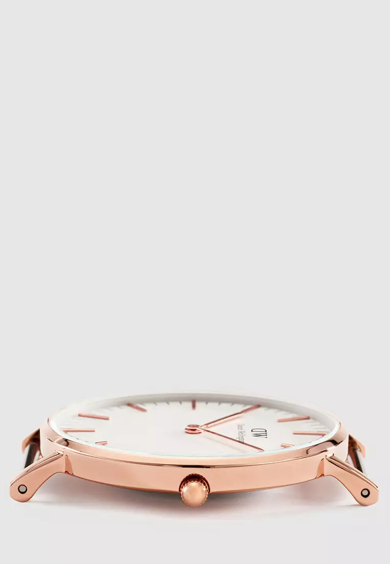 Classic Winchester 36mm Rose Gold Watch White dial Mesh starp Rose Gold Unisex watch Watch for women and men DW