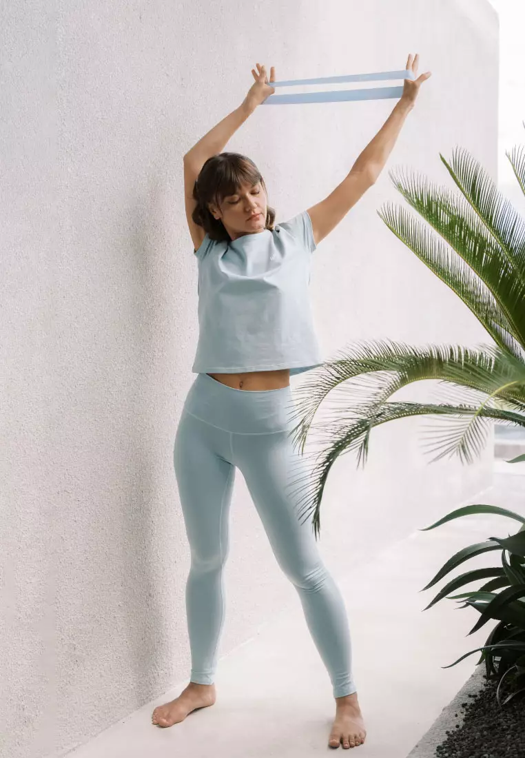 Mila Full-Length Highwaist Legging, Legging Wanita - Sterling Blue