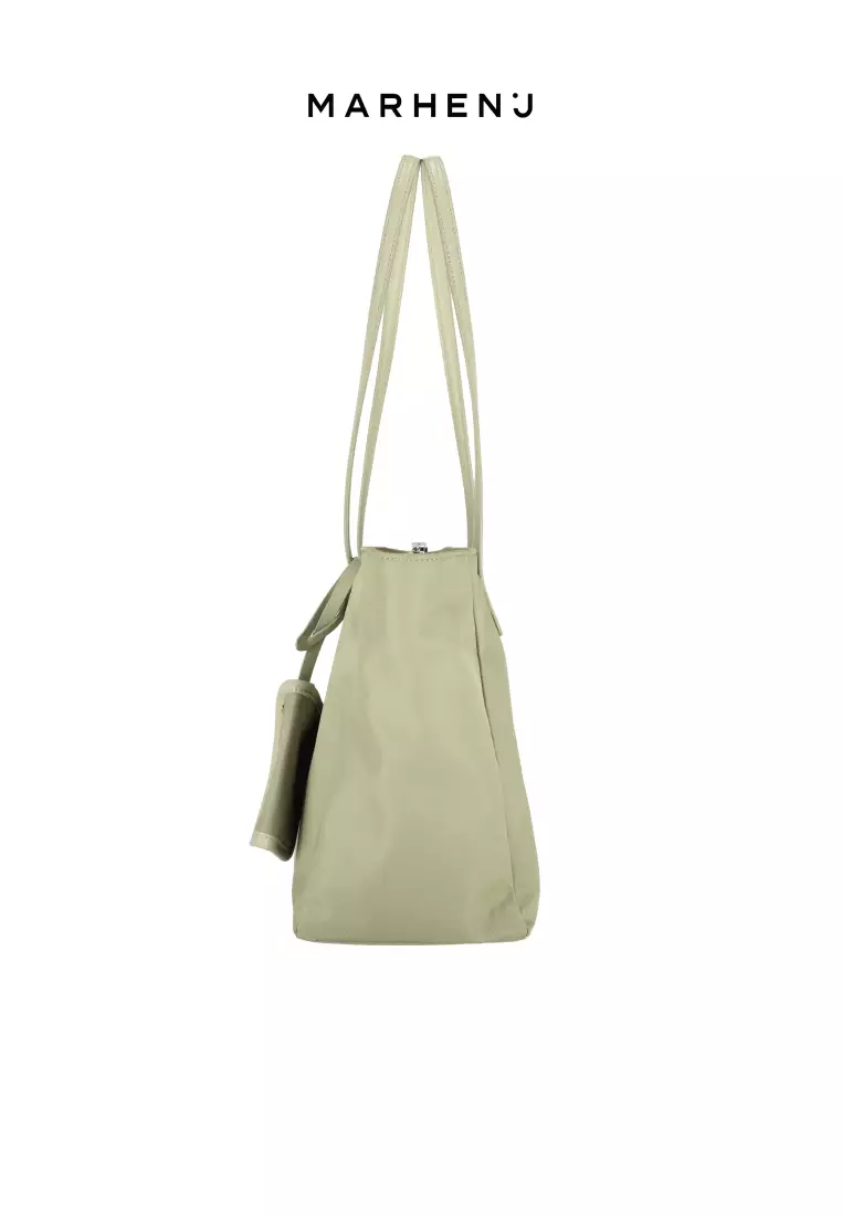LAUREN Nylon Shoulder Bag Beige