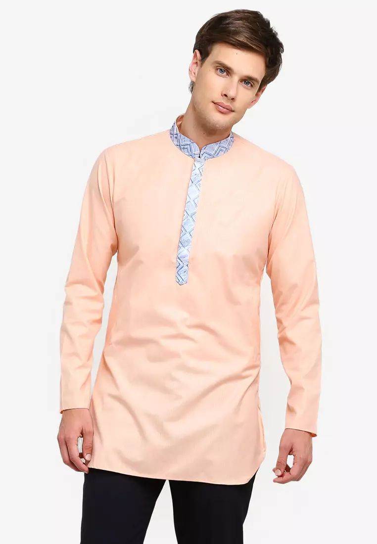 Buy Mayasilk KURTA PURE COTTON BATIK COLLAR Online ZALORA Malaysia