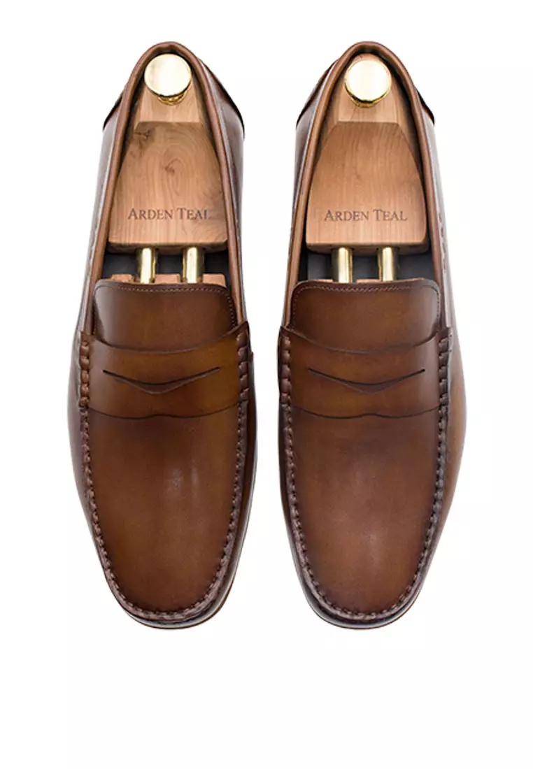 Gregores Chestnut Penny Moccasins