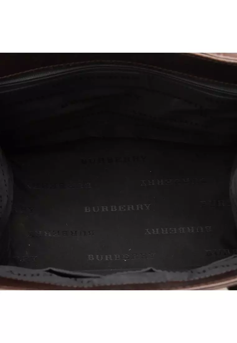 Pre-Loved Burberry House Check Canvas Handbag